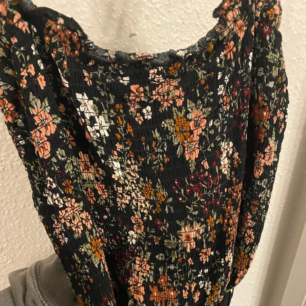 Abercrombie floral tank jumpsuit